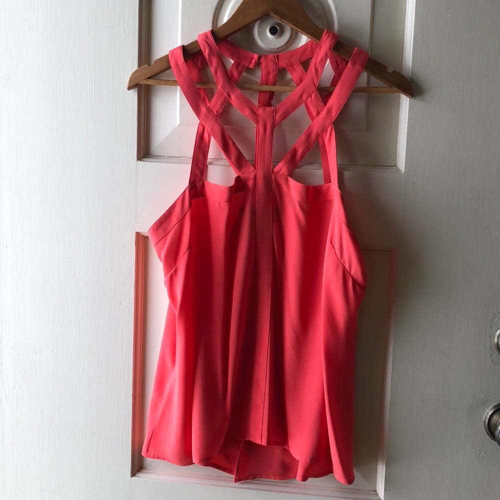 Bcbgmaxazria melon  cage tank size large